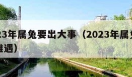 2023年属兔要出大事（2023年属兔百年难遇）