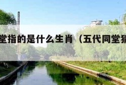 五代同堂指的是什么生肖（五代同堂猜一生肖）