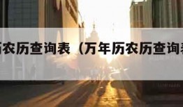 万年历农历查询表（万年历农历查询表60年）