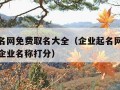 企业起名网免费取名大全（企业起名网免费取名大全企业名称打分）