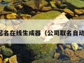 公司起名在线生成器（公司取名自动生成）