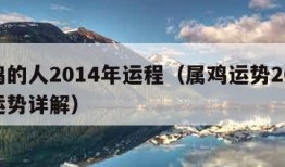 属鸡的人2014年运程（属鸡运势2024年运势详解）