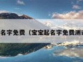 宝宝起名字免费（宝宝起名字免费测试男孩）