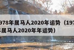 1978年属马人2020年运势（1978年属马人2020年年运势）