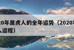 2020年属虎人的全年运势（2020年属虎人运程）