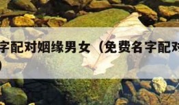 免费名字配对姻缘男女（免费名字配对姻缘男女网名）