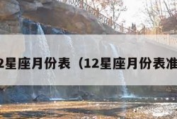 112星座月份表（12星座月份表准确）