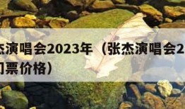 张杰演唱会2023年（张杰演唱会2023年门票价格）