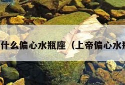 上帝为什么偏心水瓶座（上帝偏心水瓶座吗）