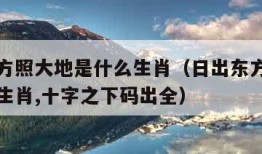 日出东方照大地是什么生肖（日出东方照大地是什么生肖,十字之下码出全）