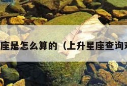 上升星座是怎么算的（上升星座查询对照表）