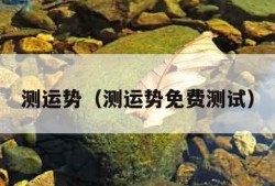 测运势（测运势免费测试）