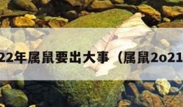 2022年属鼠要出大事（属鼠2o21年）