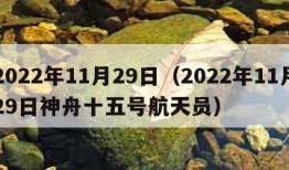 2022年11月29日（2022年11月29日神舟十五号航天员）