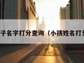 孩子名字打分查询（小孩姓名打分）