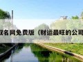 公司取名网免费版（财运最旺的公司名字）