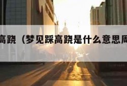 梦见踩高跷（梦见踩高跷是什么意思周公解梦）