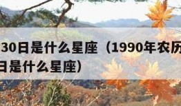 9月30日是什么星座（1990年农历9月30日是什么星座）