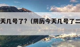 阴历今天几号了?（阴历今天几号了二十几了）