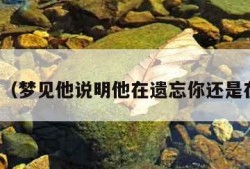 梦见他（梦见他说明他在遗忘你还是在想你）