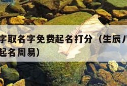 生辰八字取名字免费起名打分（生辰八字取名字免费起名周易）