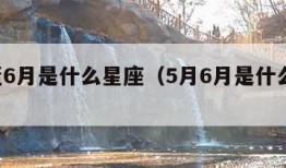 5月至6月是什么星座（5月6月是什么星座）