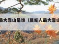 属蛇人最大靠山是谁（属蛇人最大靠山是谁什么生肖）