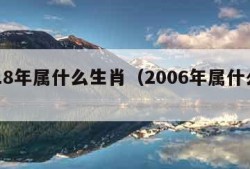 2018年属什么生肖（2006年属什么生肖）