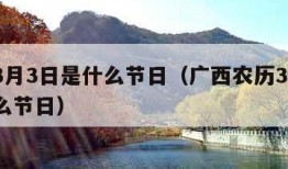 农历3月3日是什么节日（广西农历3月3日是什么节日）