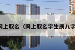 网上取名（网上取名字生辰八字）