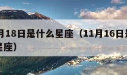 11月18日是什么星座（11月16日是什么星座）