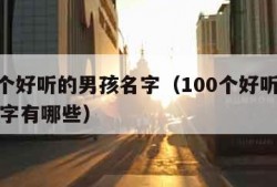 100个好听的男孩名字（100个好听的男孩名字有哪些）