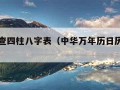 万年历查四柱八字表（中华万年历日历黄历农历）