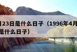 4月23日是什么日子（1996年4月23日是什么日子）