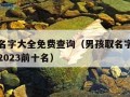 男孩取名字大全免费查询（男孩取名字大全免费查询2023前十名）