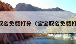 宝宝取名免费打分（宝宝取名免费打分网）