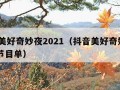 抖音美好奇妙夜2021（抖音美好奇妙夜2021节目单）