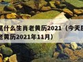 今天属什么生肖老黄历2021（今天属什么生肖老黄历2021年11月）