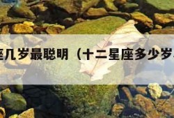 12星座几岁最聪明（十二星座多少岁心智成熟）