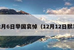 12月6日举国哀悼（12月12日默哀）