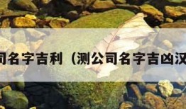 测公司名字吉利（测公司名字吉凶汉程网）