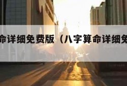 八字算命详细免费版（八字算命详细免费版软件）