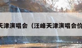 汪峰天津演唱会（汪峰天津演唱会价格表）