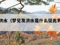 梦见发洪水（梦见发洪水是什么征兆男性解梦）