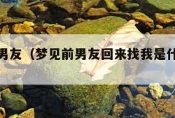 梦见前男友（梦见前男友回来找我是什么意思）