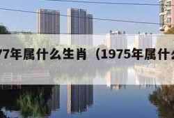 1977年属什么生肖（1975年属什么生肖）