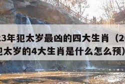 2023年犯太岁最凶的四大生肖（2023年犯太岁的4大生肖是什么怎么预）