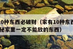 家有10种东西必破财（家有10种东西必破财,揭秘家里一定不能放的东西）