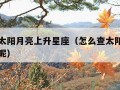 怎么查太阳月亮上升星座（怎么查太阳月亮上升星座呢）