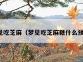 梦见吃芝麻（梦见吃芝麻糖什么预兆）